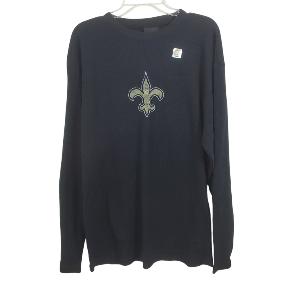 NWT New Orleans Saints NFL Football Shirt Thermal Waffle Knit Size Medium